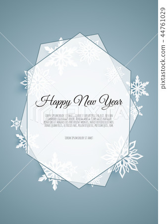 Abstract winter design with snowflakes and space for text. Abstract winter design with snowflakes and space for text. 44761029