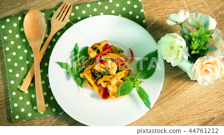 spicy stirred white mushroom and shrimp spicy stirred white mushroom and shrimp 44761212