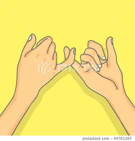 Hand  pinky promise concept 44761265
