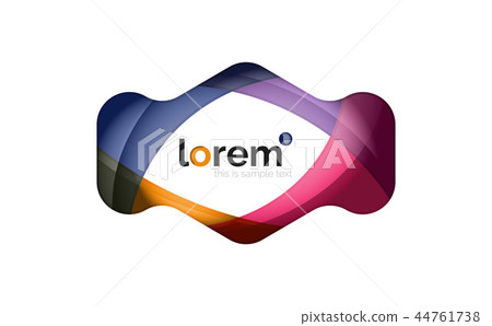 Abstract geometric logo design, overlapping shapes Abstract geometric logo design, overlapping shapes 44761738