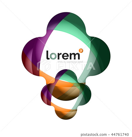 Abstract geometric logo design, overlapping shapes Abstract geometric logo design, overlapping shapes 44761740