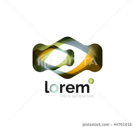 Abstract geometric logo design, overlapping shapes 44761816