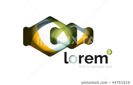 Abstract geometric logo design, overlapping shapes 44761819