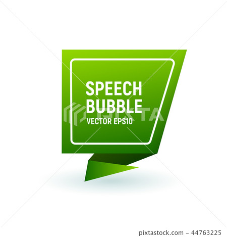 Bubble speech green. 44763225
