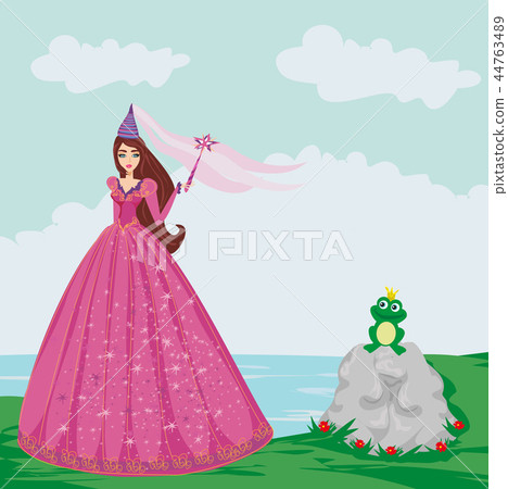 Frog with a crown And fairy Frog with a crown And fairy 44763489
