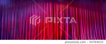 Panorama red curtains. 44764035