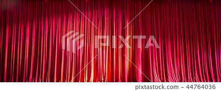 Panorama red curtains. 44764036