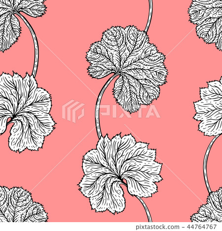 Elegant Seamless vintage Pattern of leafs Elegant Seamless vintage Pattern of leafs 44764767