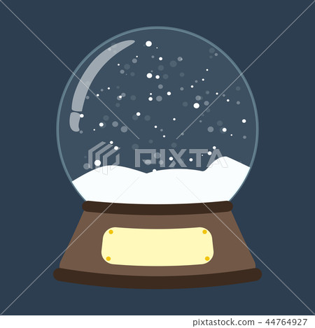 Empty christmas snow globe vector illustration Empty christmas snow globe vector illustration 44764927