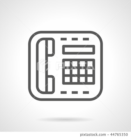 Reception desk telephone simple line vector icon Reception desk telephone simple line vector icon 44765350