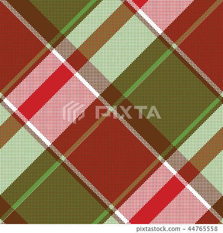 Red green abstract plaid seamless pixel pattern Red green abstract plaid seamless pixel pattern 44765558