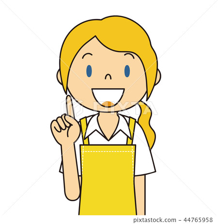 Apron Woman Pointer Homosan Housewife Cooking Cafe Clerk Florist 44765958