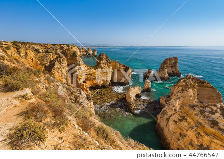 Beach near Lagos - Algarve Portugal Beach near Lagos - Algarve Portugal 44766542