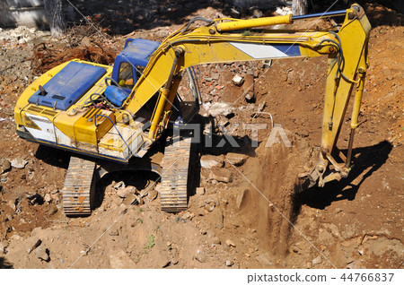 Excavator in construction site 44766837