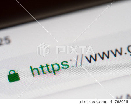 Smartphone display screen with https and www url 44768056