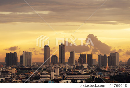 Aerial view of Chong Nonsi, Sathorn, Bangkok Downtown. Financial 44769648