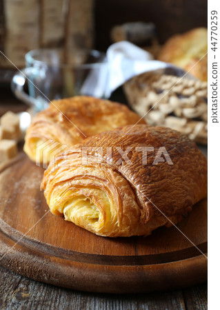 French sweet puff pastry bun for breakfast 44770259