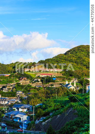 日落太陽山早晨早晨風景[長崎縣長崎市公海] 44770508