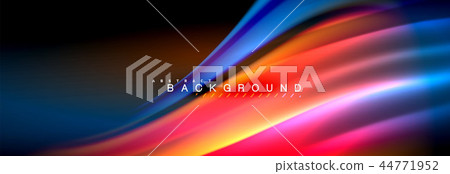 Fluid color wave line background. Trendy abstract layout template for business or technology Fluid color wave line background. Trendy abstract layout template for business or technology 44771952