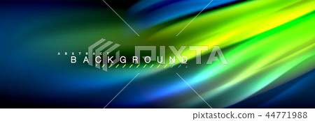 Fluid color wave line background. Trendy abstract layout template for business or technology 44771988