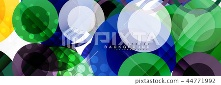 Abstract colorful geometric composition - multicolored circle background 44771992