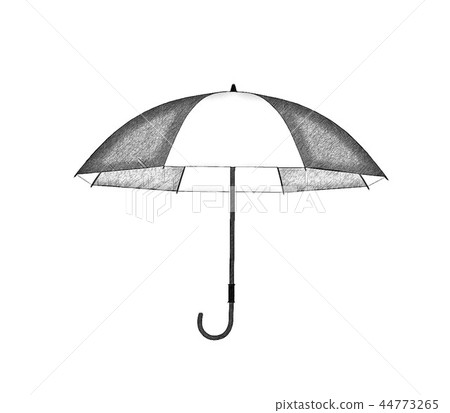 Opened umbrella isolated on white background. - Stock Illustration ...