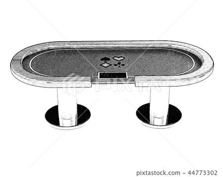 Poker table.Isolated on white background. Poker table.Isolated on white background. 44773302