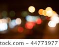 Blurry of bokeh background. Dark space on black. 44773977
