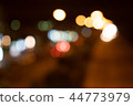 Blurry of bokeh background. Dark space on black. 44773979