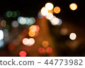Blurry of bokeh background. Dark space on black. 44773982