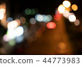 Blurry of bokeh background. Dark space on black. 44773983