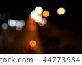 Blurry of bokeh background. Dark space on black. 44773984