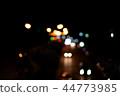 Blurry of bokeh background. Dark space on black. 44773985