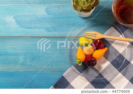 colorful of deletable imitation fruits Thai snack 44774009