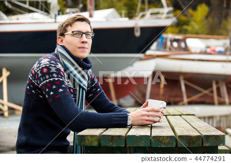 Yachtsman with coffee 44774291