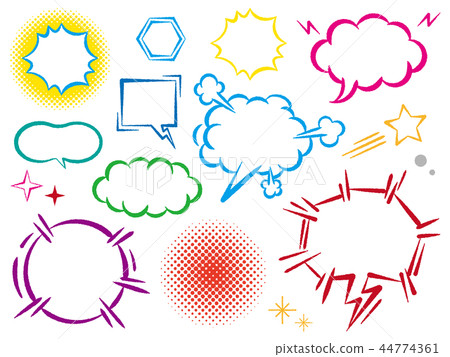 Comic speech bubbles hand drawn style 44774361