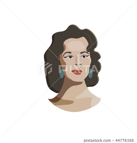 Hollywood diva. Dark hair hair woman. Hollywood diva. Dark hair hair woman. 44776388