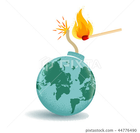 bomb with mathch in fire. bomb with mathch in fire. 44776490