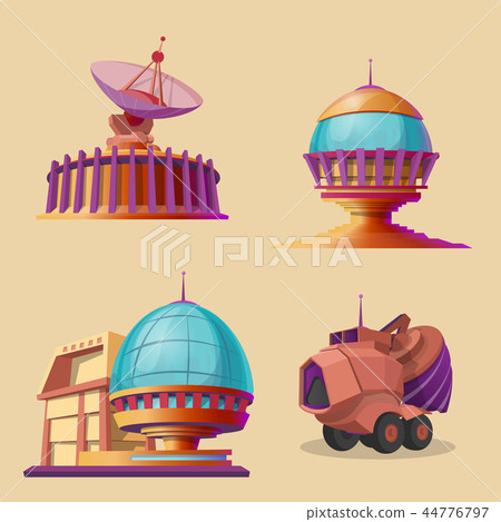 set with objects for space exploration set with objects for space exploration 44776797