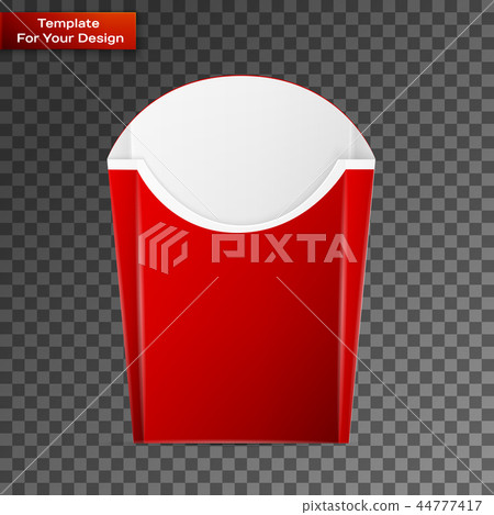 Blank french fries box on transparent background Blank french fries box on transparent background 44777417