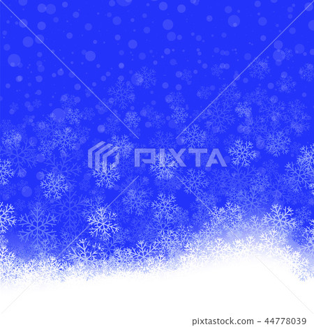 Snowflakes Pattern on Blue Background. 44778039