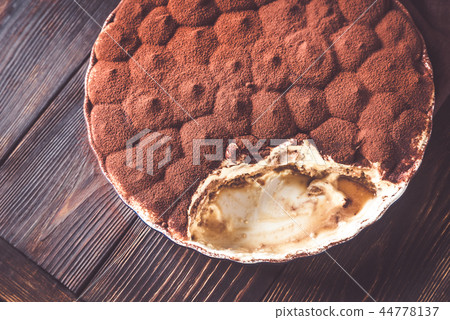 Tiramisu in baking dish 44778137