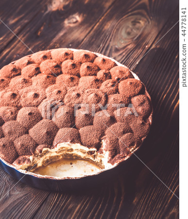 Tiramisu in baking dish 44778141