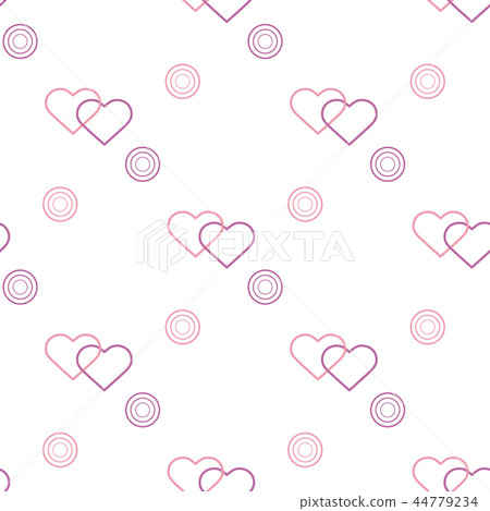 Seamless pattern with hearts Valentine's Day - Stock Illustration ...