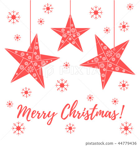 snowflakes and three stars origami folded and 44779436