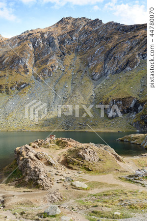The glacier lake Balea on the Transfagarasan road 44780070