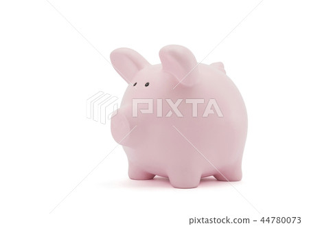 Piggy bank on white background with clipping path  44780073