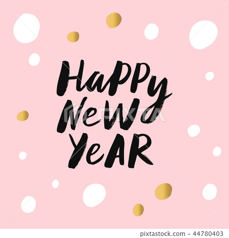 Happy New Year lettering Happy New Year lettering 44780403
