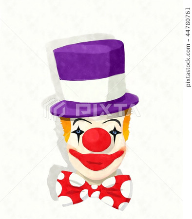 Watercolor clown 44780761