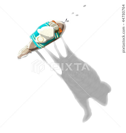 Watercolor camel and  rider 44780764